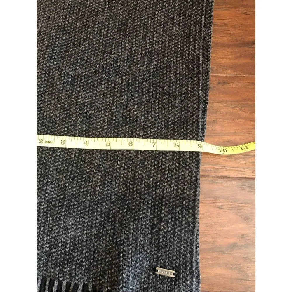 RW&CO  ribbed knitted scarf for men 100% Lambswool